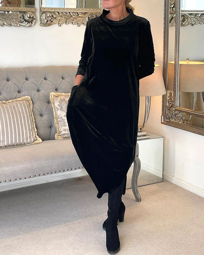 Damesjurk Lange Mouwen Zacht Velvet Herfst Collectie