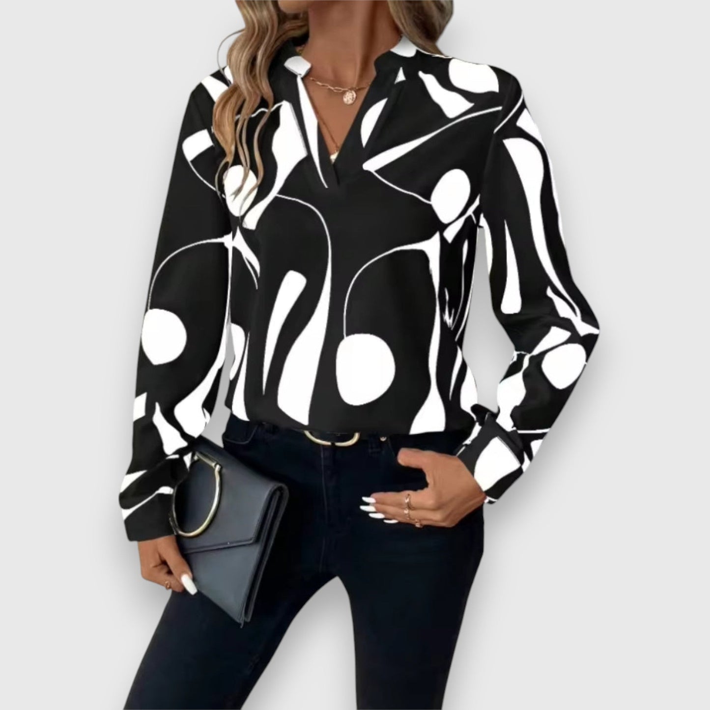 Dames Shirt Lange Mouwen Comfortabele Pasvorm - StudioMarella