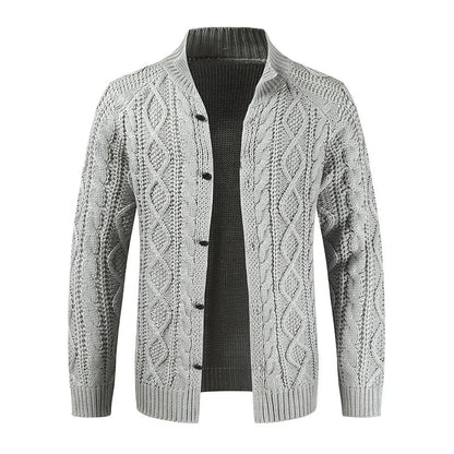 Heren Cardigan Kabelbrei Warm en Comfortabel