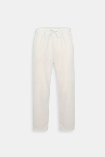 Heren Joggingbroek Wit Knoopsluiting Elastisch