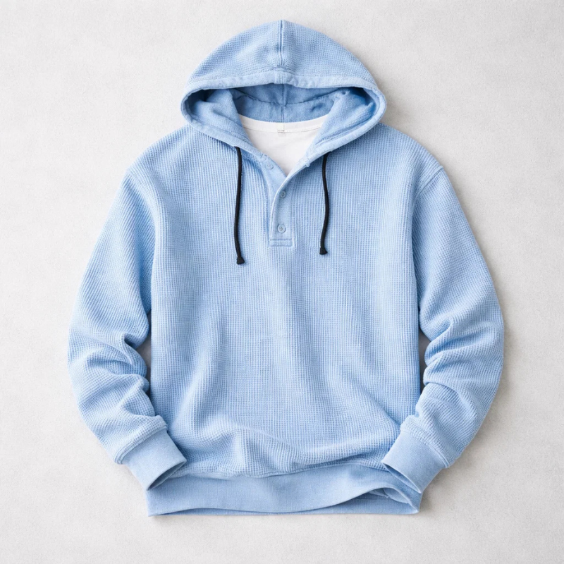 Waffle Hoodie Heren - Comfortabele Wafeltrui Zacht en Warm