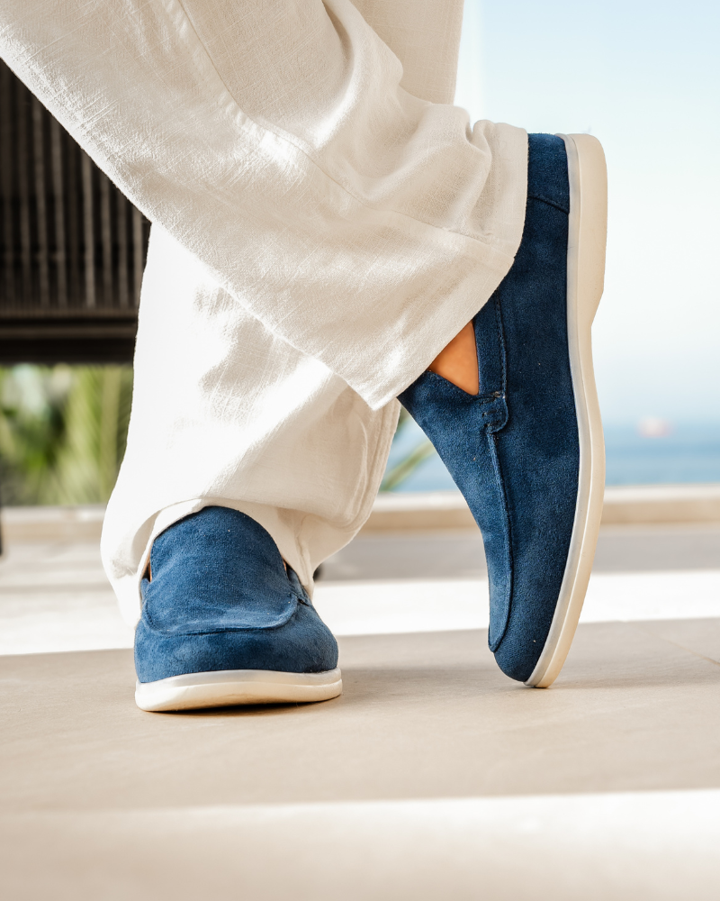 Herenschoenen Suède Loafers Elegante Zomerstijl