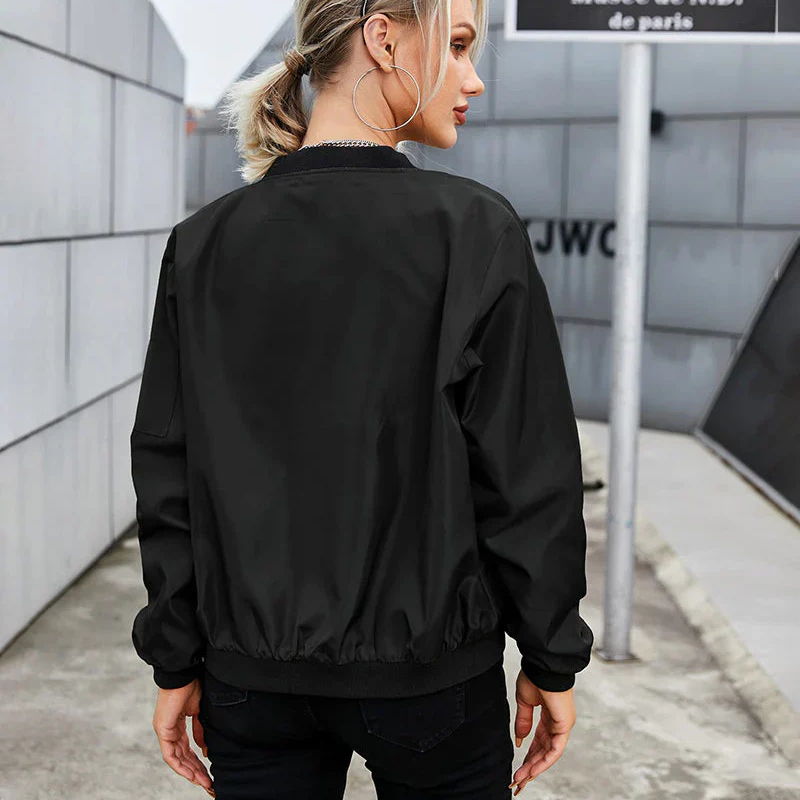 Vrouwelijke Lichte Bomberjas met Mesh Details