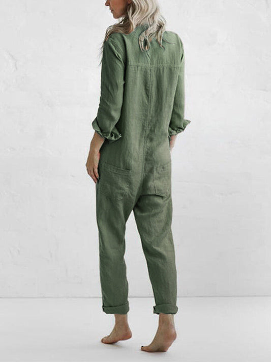Jumpsuit Lange Mouwen Zwart Elegante Jurk - StudioMarella