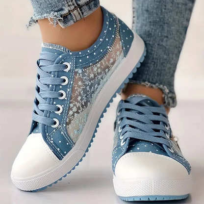 Dames Wandelschoenen Comfortabel Brede Pasvorm Leer