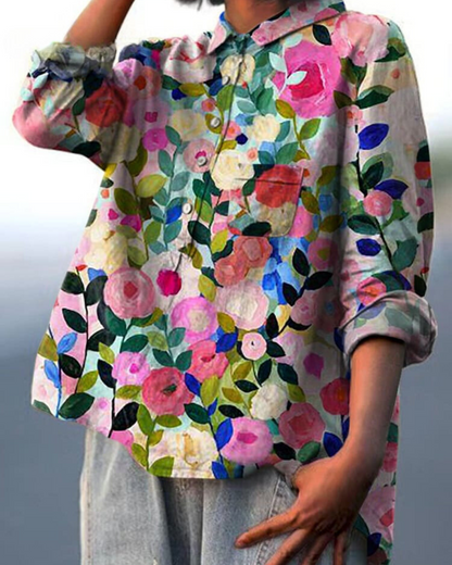 Bloemen Blouse Vrouwelijk Katoen - StudioMarella