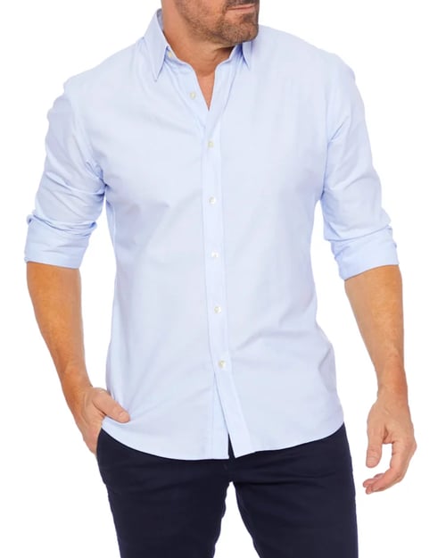 Heren Overhemd Slim Fit Stretch met Ritssluiting