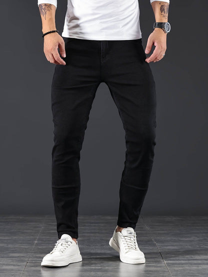 Heren Skinny Jeans – Slim Fit Spijkerbroek Met Rits