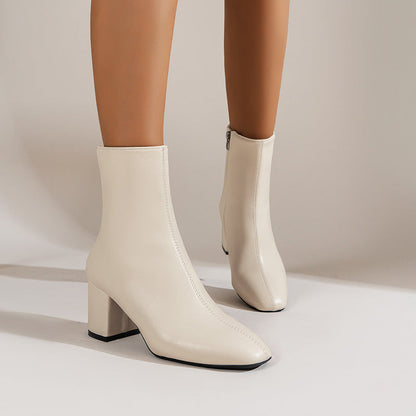 Enkellaarzen met Blokhak Elegante Stijl