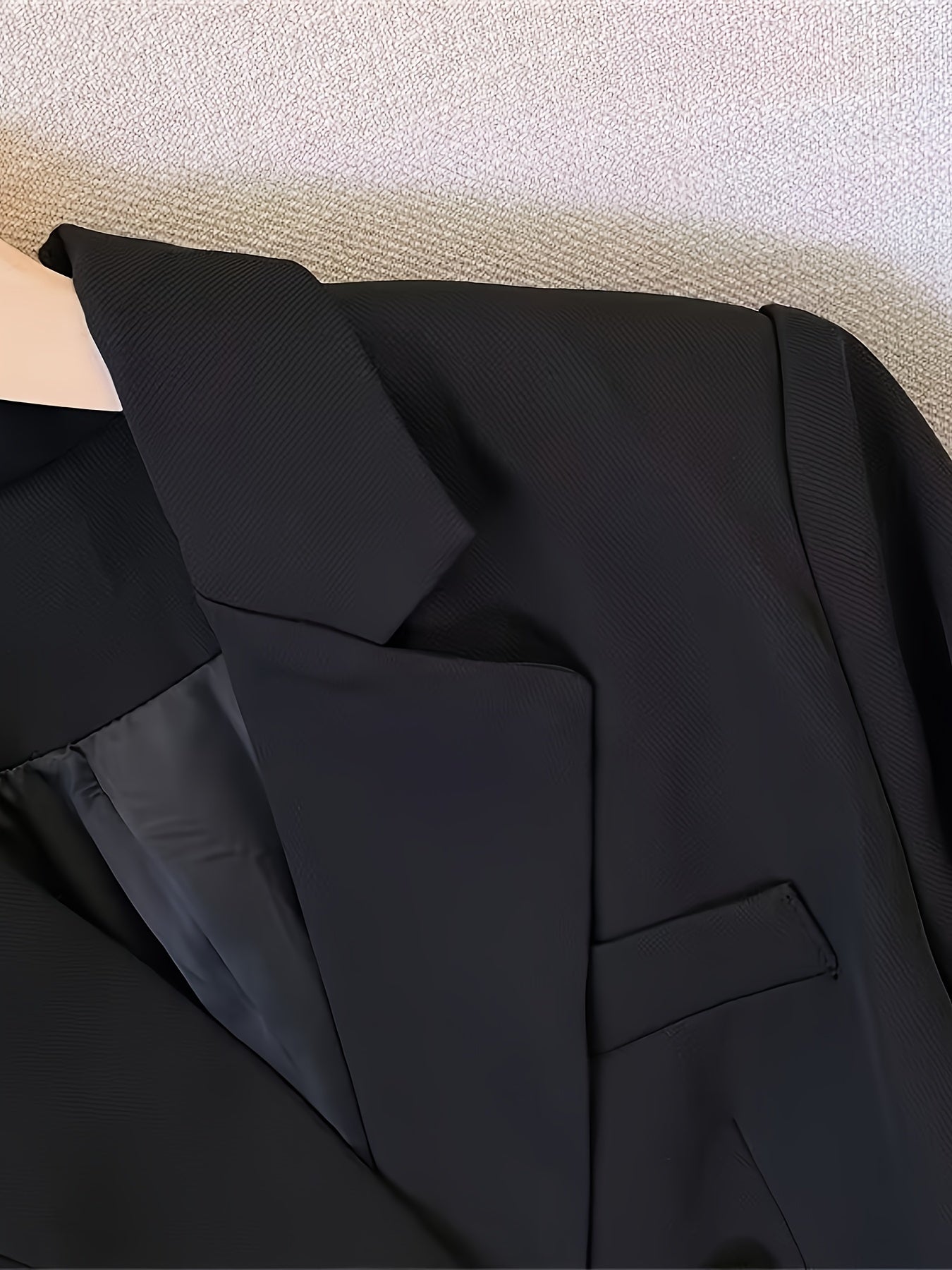 Damesblazer Slim Fit Gouden Knopen Elegant Zwart
