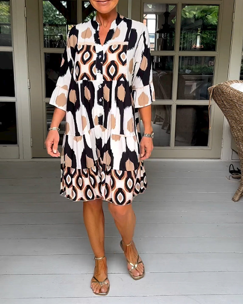 Vrouwelijke Jurk met Moderne Print
