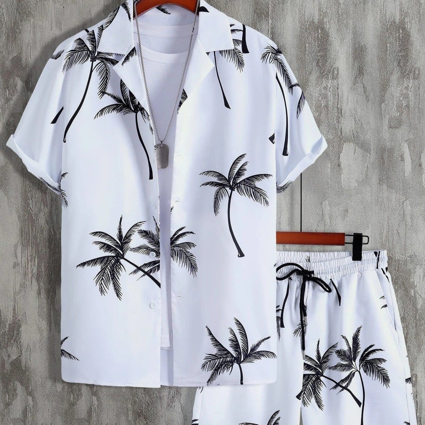 Herenset met Tropische Overhemd en Korte Broek