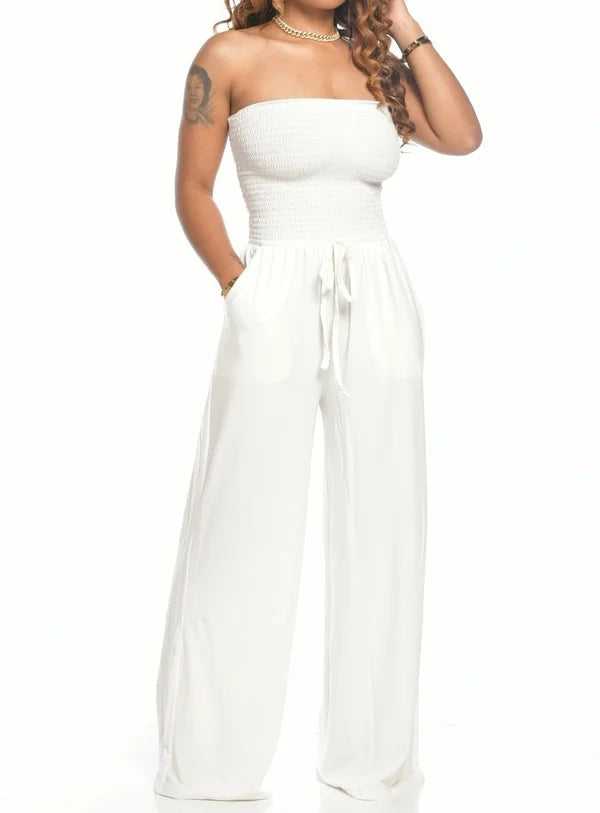Zomer Jumpsuit Strapless Elegante Lange Broek