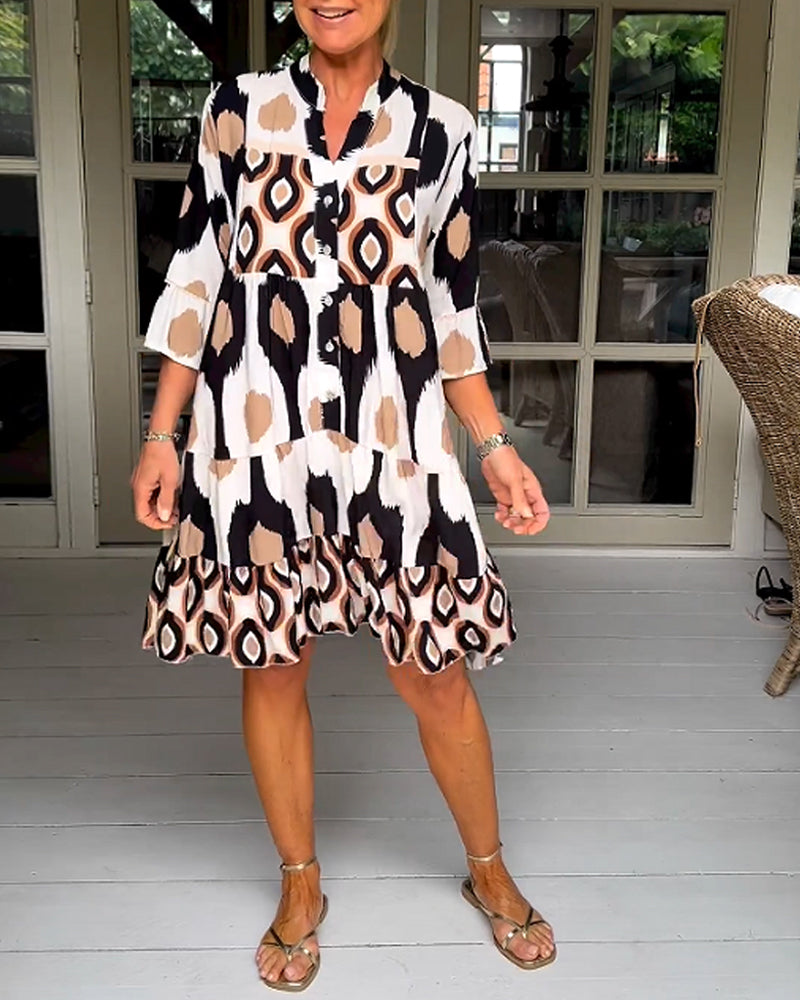 Vrouwelijke Jurk met Moderne Print