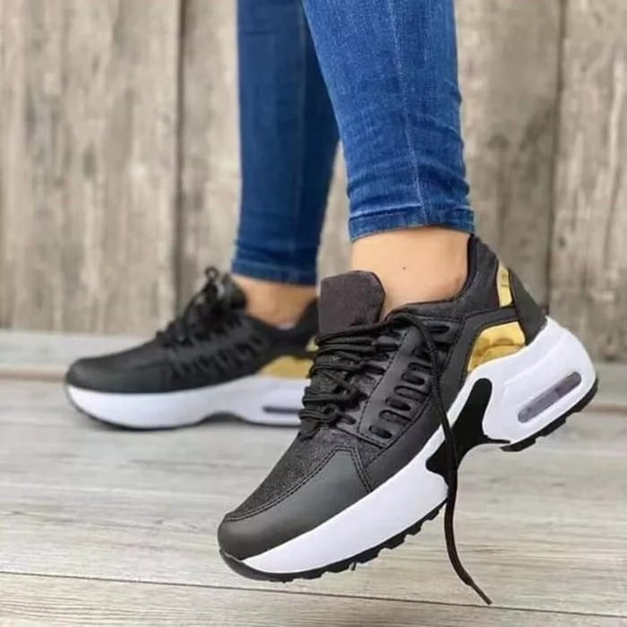 Dames Sneakers Sportief Dempende Zool Vetersluiting