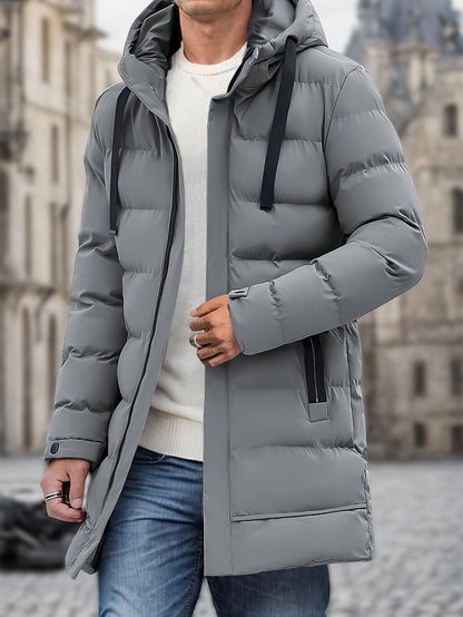 Heren Winterjas Warm met Capuchon en Grote Zakken