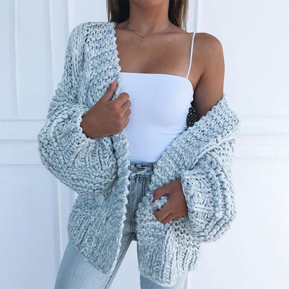Dames Vest Gebreid Chunky Stijlvol Warm