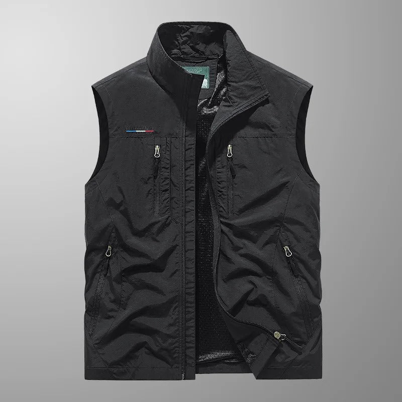 Heren Bodywarmer Ritsvest met Opstaande Kraag