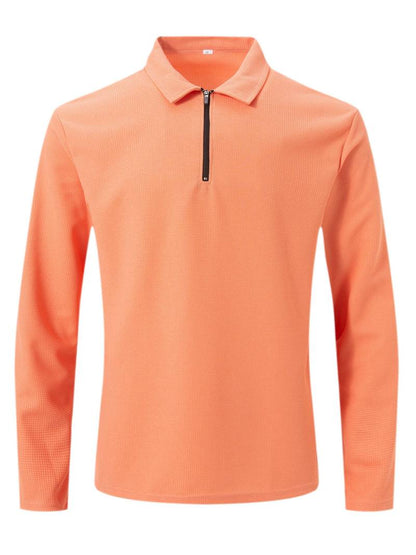 Heren Wafelshirt Lange Mouwen V-Hals Casual Kleding