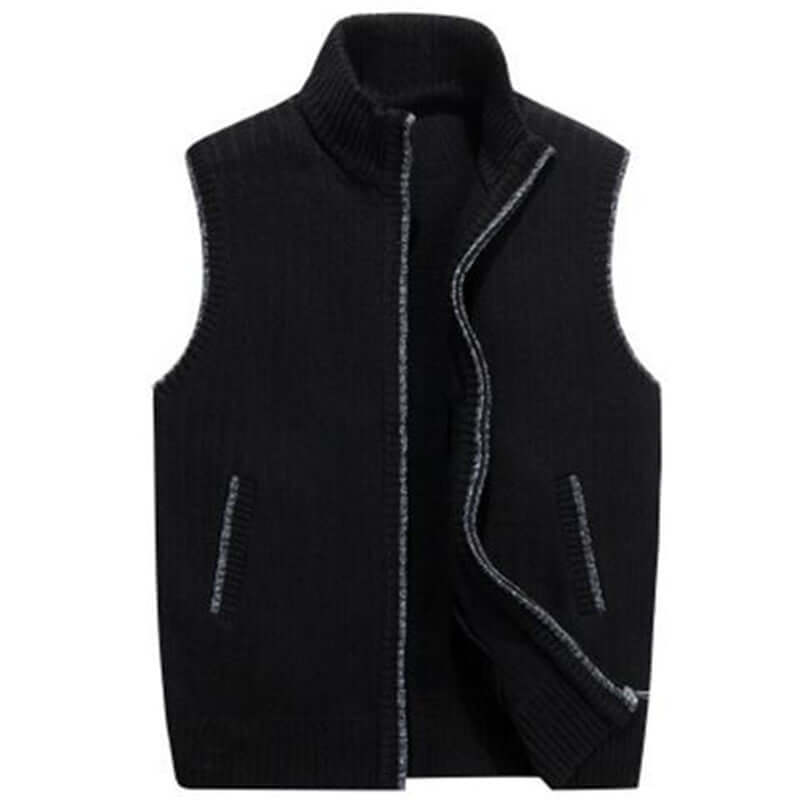 Heren Vest Ge-breid Opstaande Kraag Warm & Stijlvol