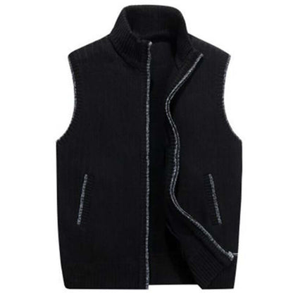 Heren Vest Ge-breid Opstaande Kraag Warm & Stijlvol