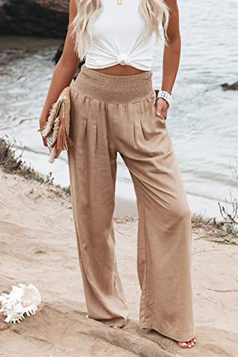 Vrouwen Palazzo Broek High Waist Comfortabel Elegante Stijl