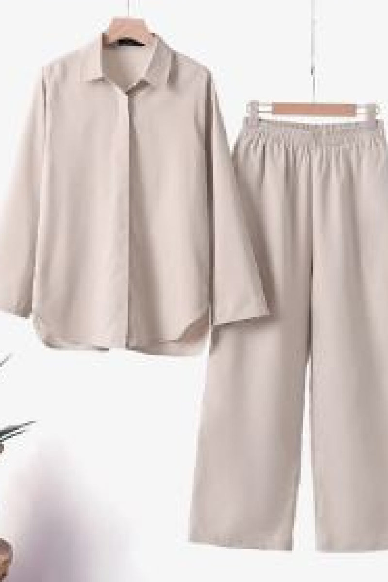 Vrouwelijke Pyjama Set met Broek en Blouse