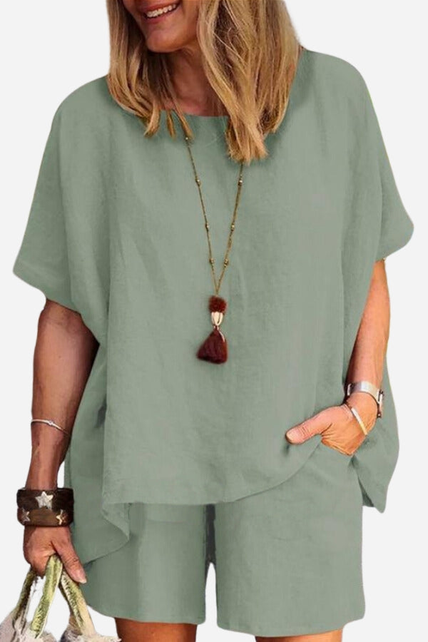Vrouwelijke Zomer Set Blouse en Short