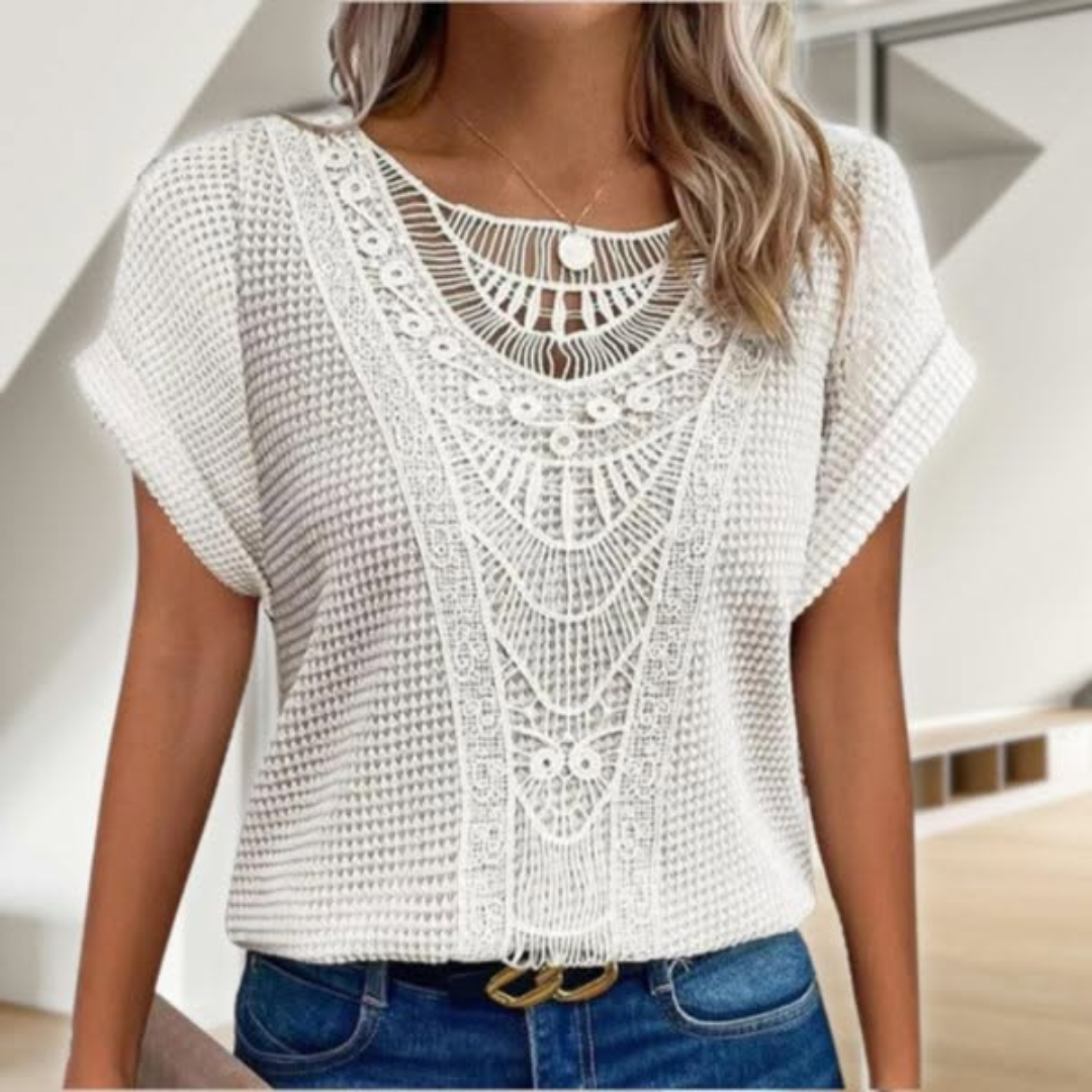 Vrouwelijke Pizzo Top Elegante en Chic