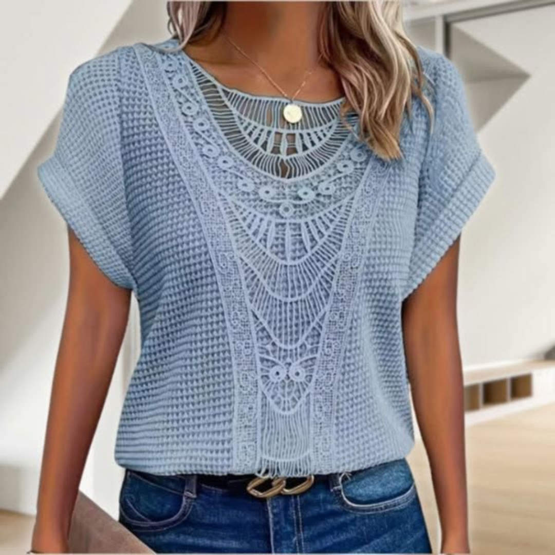 Vrouwelijke Pizzo Top Elegante en Chic