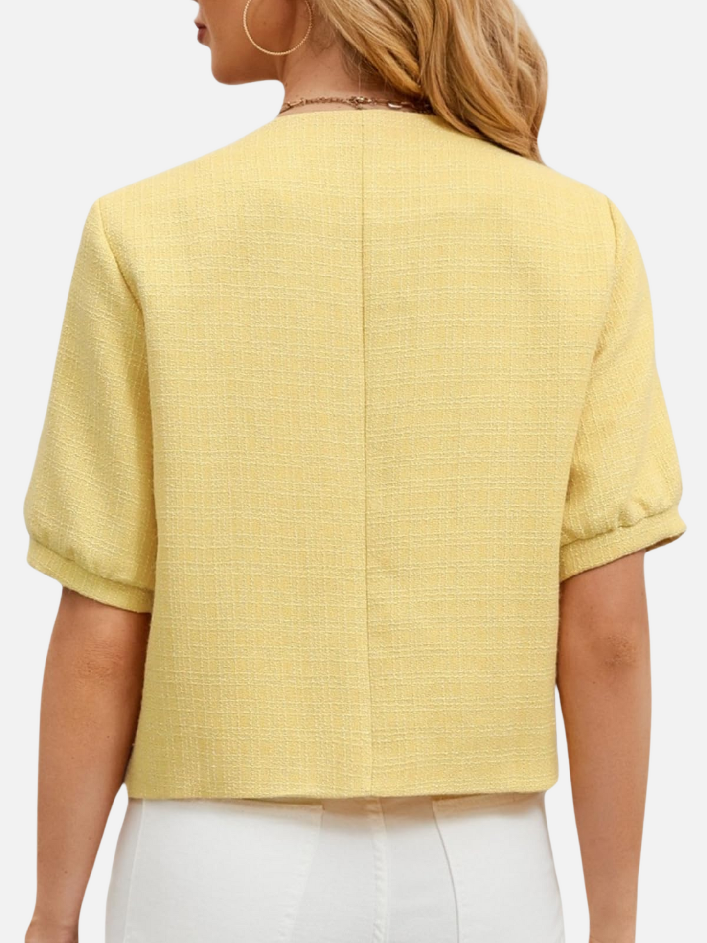 Dames Cropped Jasje Tweed Stijlvol