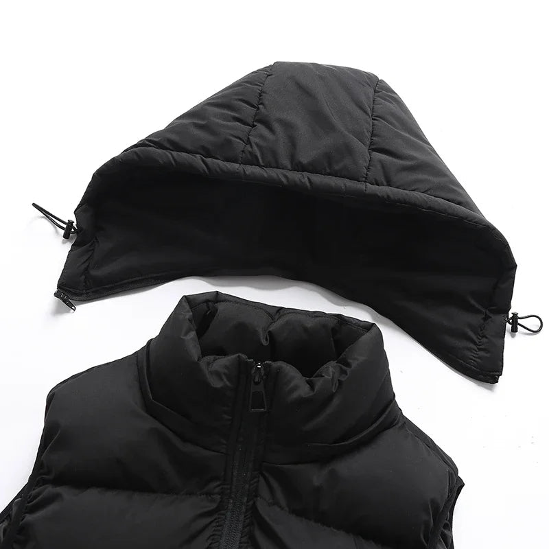 Heren Bodywarmer met Capuchon Warm en Waterdicht