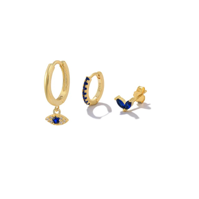 Athena Oorbellen Set Zilverkleurig Elegante Sieraden