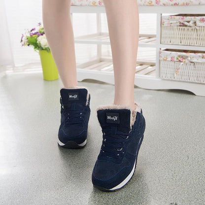 Heren Winterschoenen Hoge Sneakers Warm Bontvoering