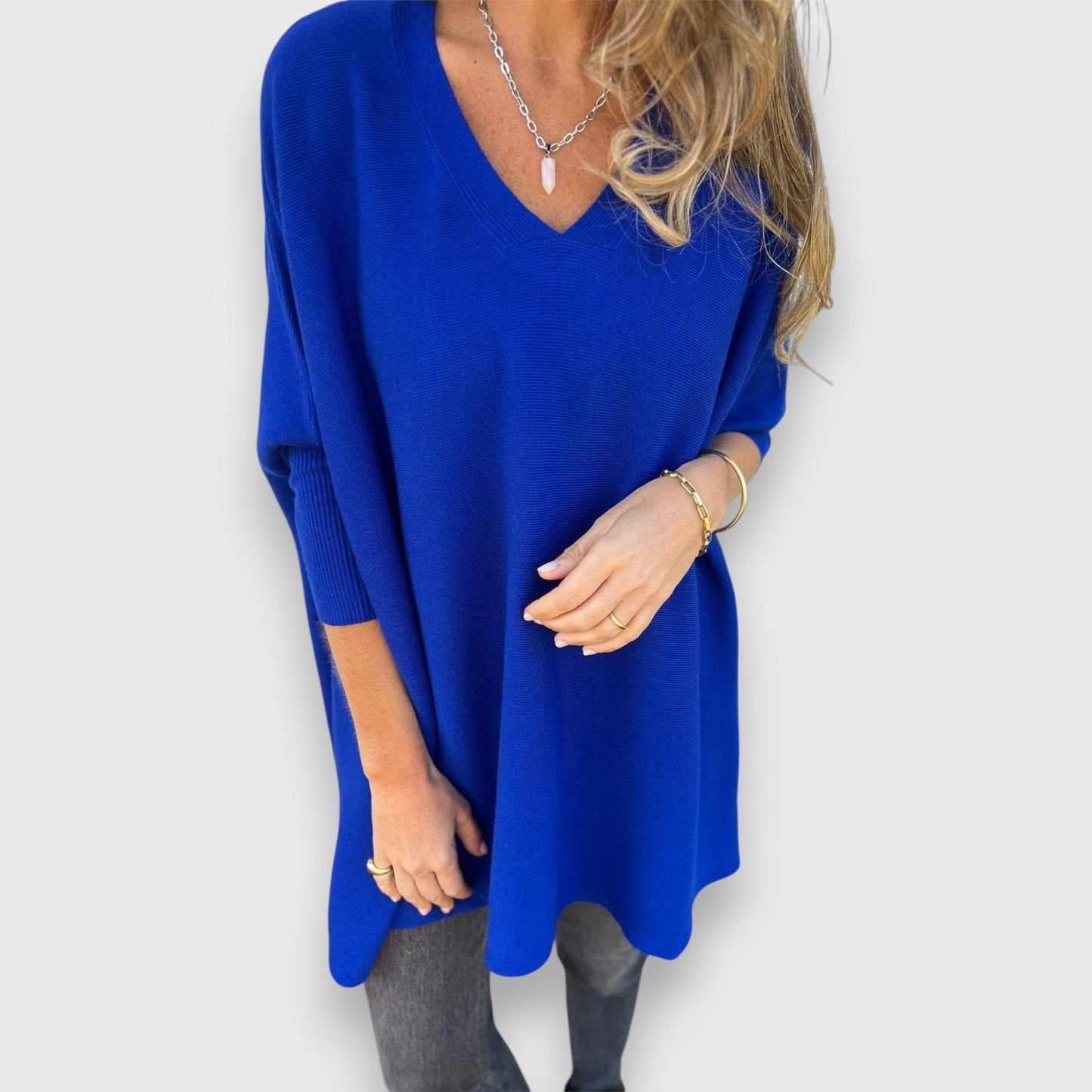 Dames Trui Oversized V-hals Comfortabele Pasvorm