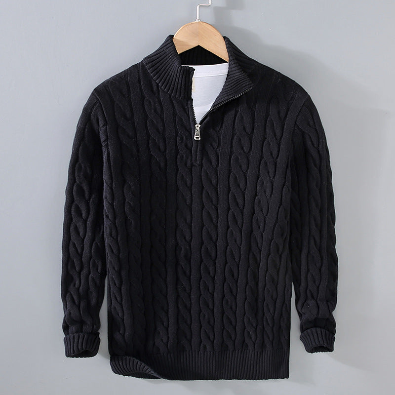 Heren Polo Shirt Klassiek Met Rits Voorzien