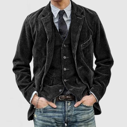Velvet Blazer Heren - Slim Fit Colbert met Knoopsluiting