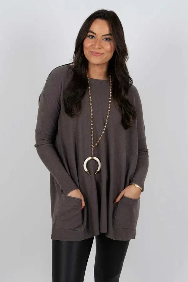 Damestrui Lange Mouwen Comfortabel Casual Model