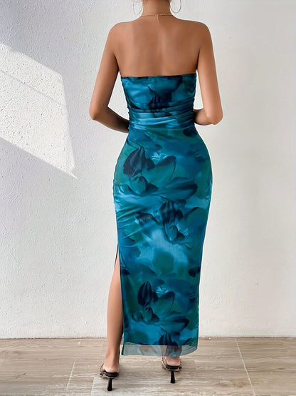 Avondjurk Bodycon Zonder Schouderbanden Hoge Split