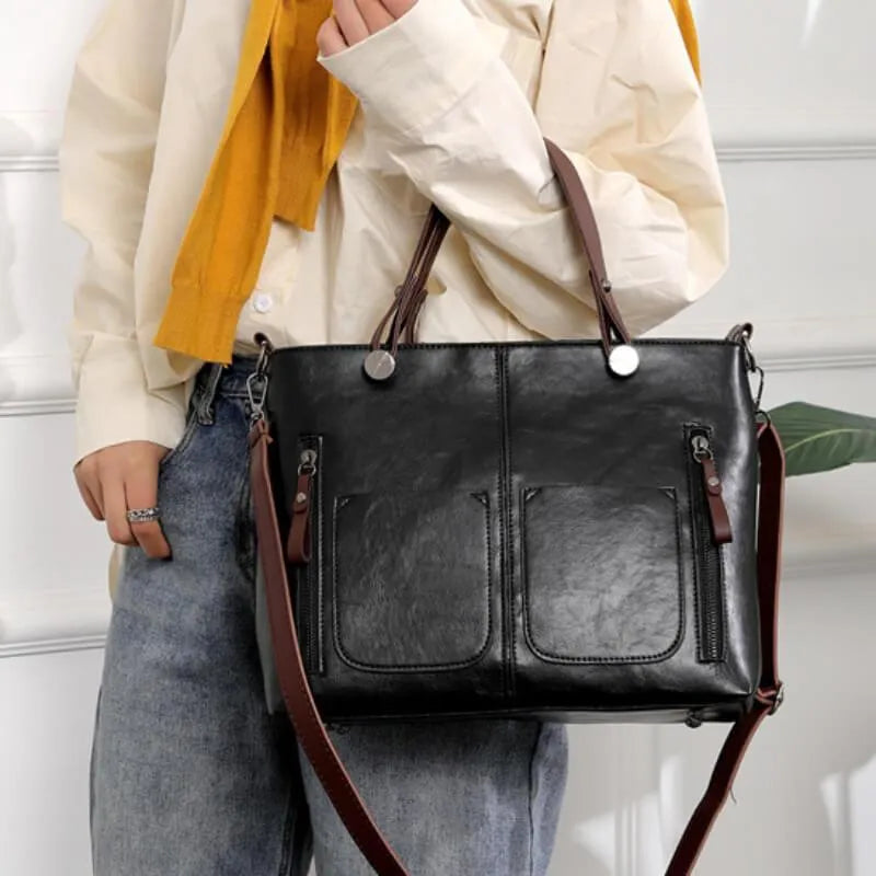 Leren Dameshandtas Stijlvol en Ruim Luxe Model