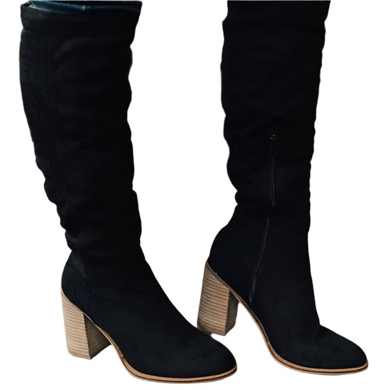 Kniehoge Laarzen voor Dames met Hak en Elegant Design
