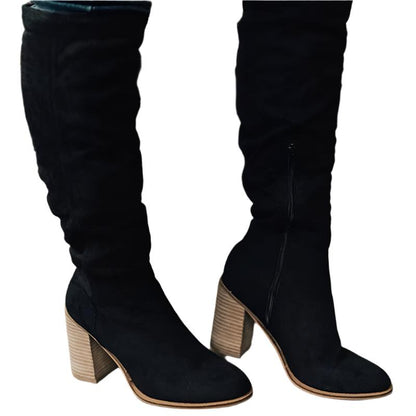 Kniehoge Laarzen voor Dames met Hak en Elegant Design