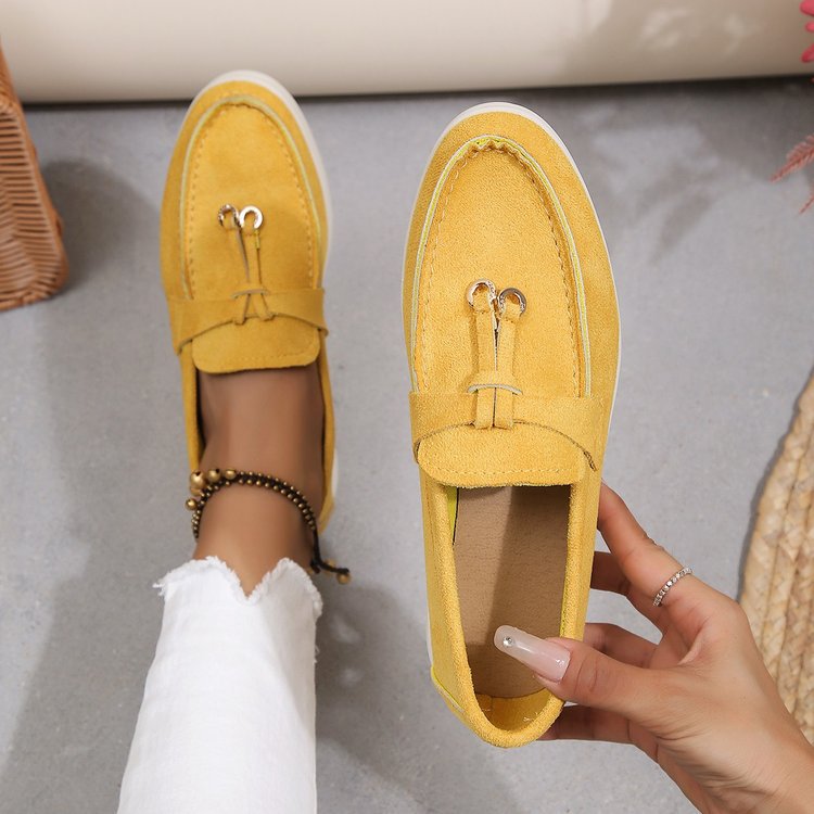 Dames Instappers Luxe Leer Comfortabele Schoenen