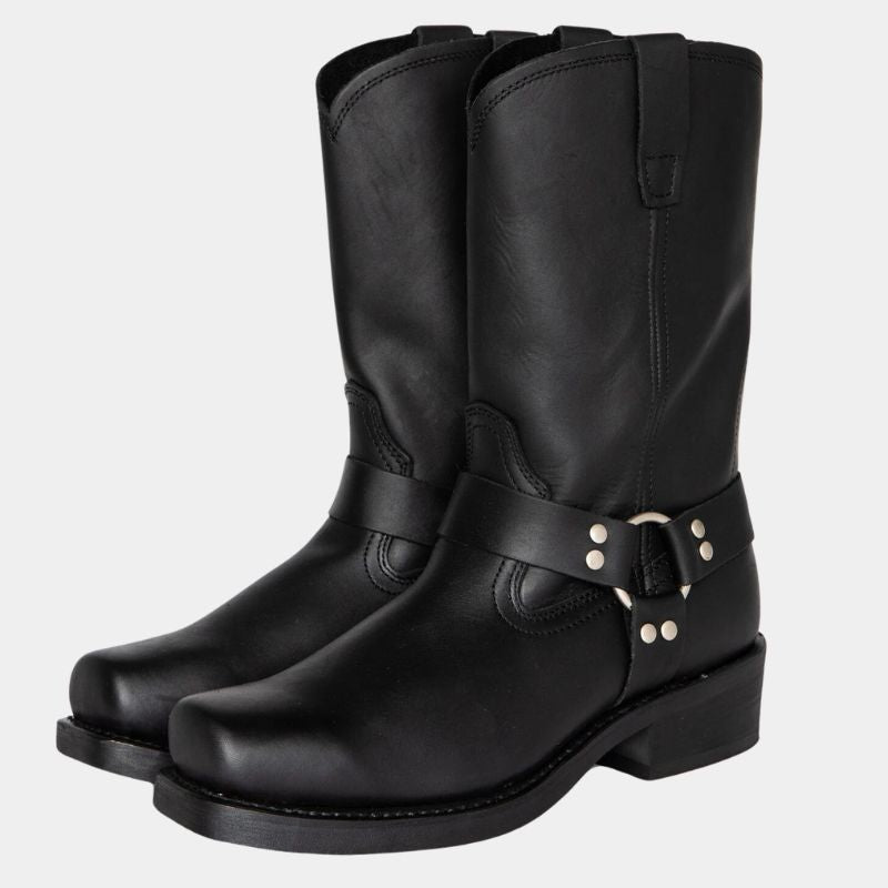 Leren Cowboylaarzen Vintage Stijl Bruin