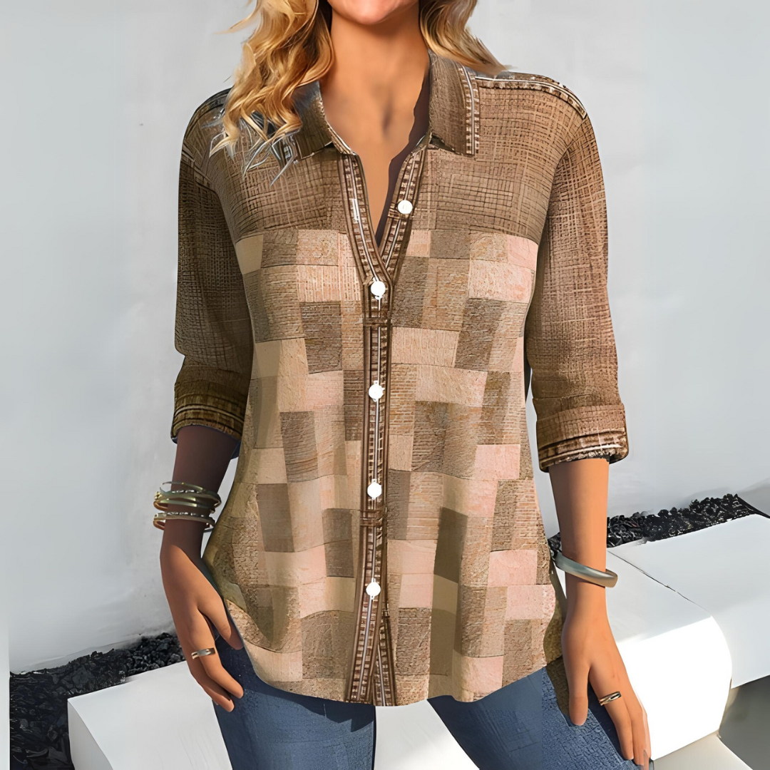 Vrouwelijke Knoopblouse Luchtige Chique Stijl - StudioMarella