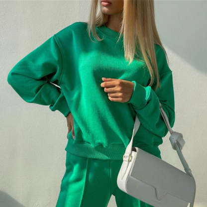 Dames Joggingset Zacht Comfortabel Jogbroek en Sweatshirt