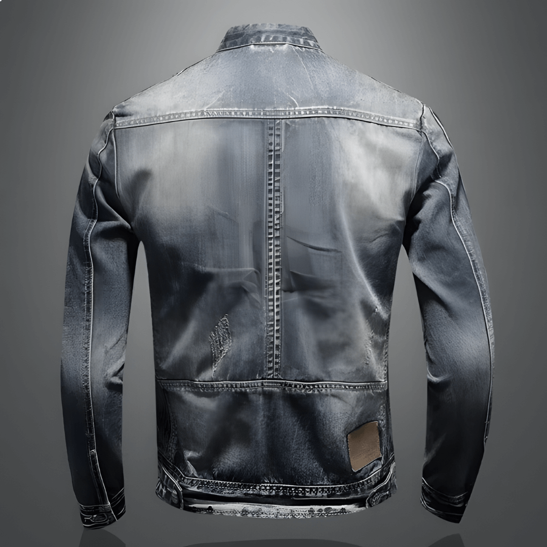 Leren Jas Heren Vintage Retro Model met Veel Zakken