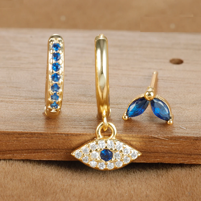 Athena Oorbellen Set Zilverkleurig Elegante Sieraden