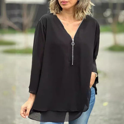 Vrouwelijke Chiffon Bloes Lichte Zomerkleding - StudioMarella