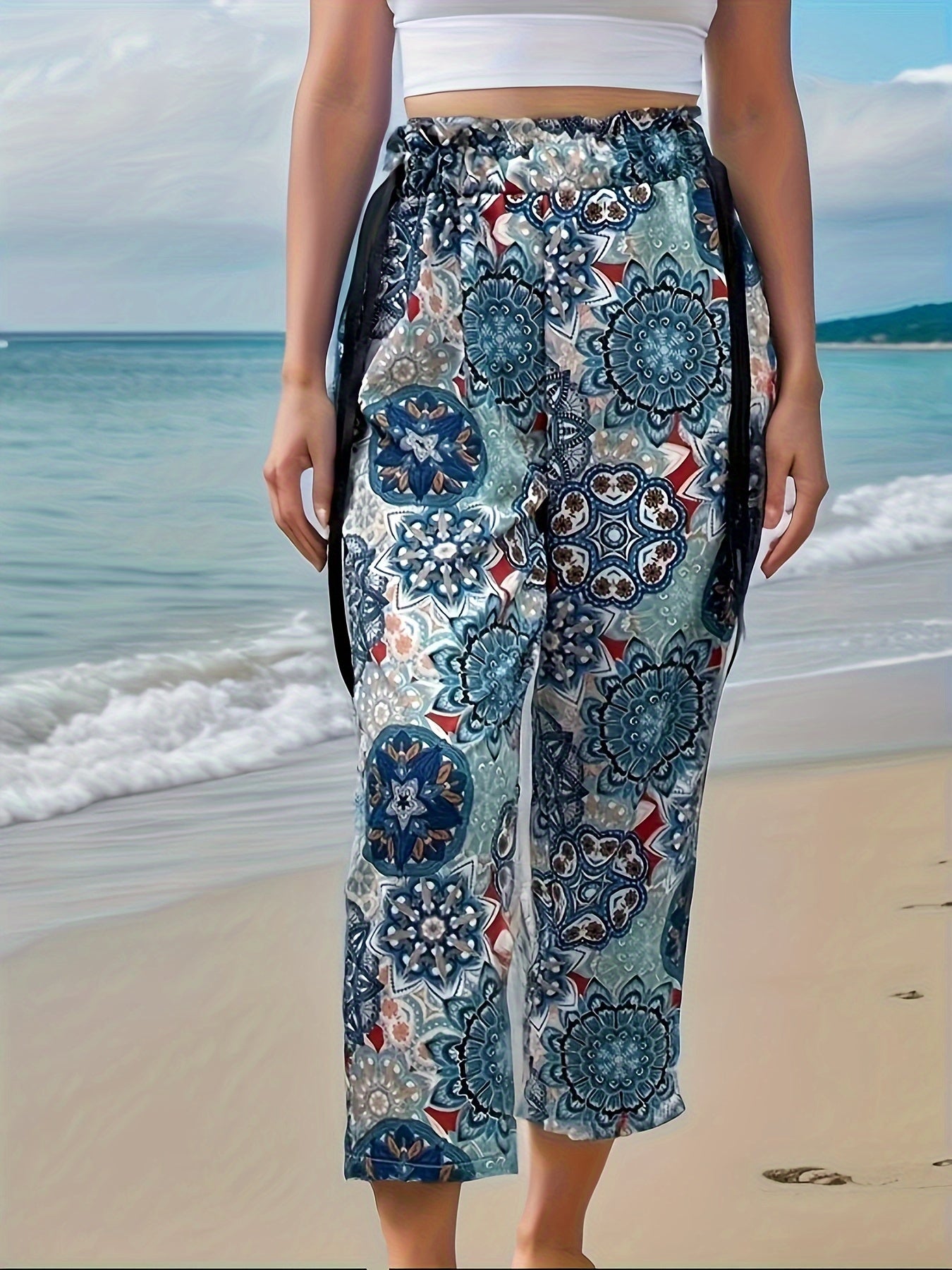 Elastische Broek Comfortabele Bohemian Stijl Della